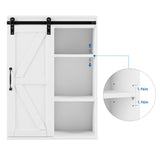 HOSTACK Bathroom Cabinet Wall Mounted, Farmhouse Medicine Cabinet with Sliding Barn Door & Adjustable Shelf, Over The Toilet Storage Cabinet for HOSTACK