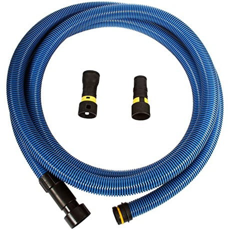 Cen-Tec Systems 94434 Antistatic Wet/Dry Vacuum Shop Vacs with Universal Power Tool Adapter Set, 16 Ft. Hose, Blue Cen-Tec Systems