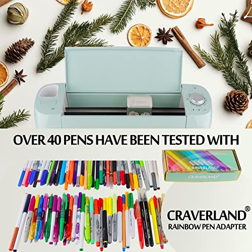 CRAVERLAND Pens Adapters for Cricut - Rainbow Pen Holders for Cricut Explore Air 3 Air 2 Air Maker 3 Maker 2 Maker to Compatible with At Least 40 - WoodArtSupply