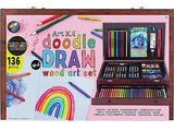 Art 101 Doodle and Draw Art Set, Assorted Colors, 136 Pieces (53136) Art 101 USA