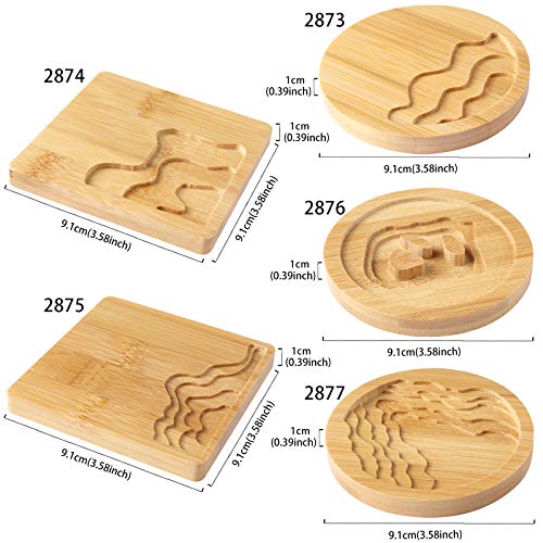 FUNSHOWCASE Wood Coaster Set Epoxy Resin Casting Craft Kit River Edge 5-Count FUNSHOWCASE