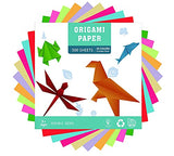 Origami Paper Double Sided Color - 200 Sheets - 20 Colors - 6 Inch Square Easy Fold Paper for Beginner BUBU