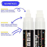 Fubullish 15mm Jumbo Markers, 5 Pack White Washable Window Marker and 12 Pack Acrylic Paint Marker Fubullish
