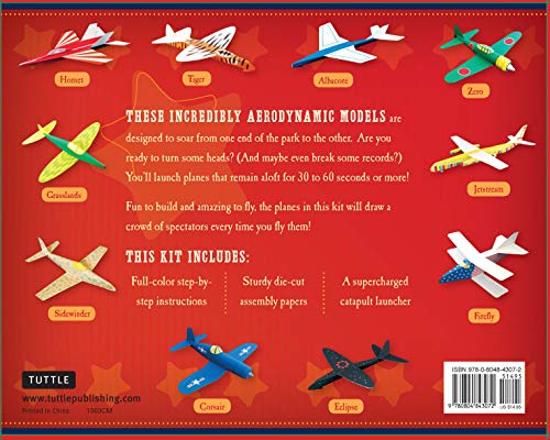 High-Performance Paper Airplanes Kit: 10 Pre-cut, Easy-to-Assemble Models: Kit with Pop-Out Cards, Paper Airplanes Book, & Catapult Launcher: Great Tuttle Publishing
