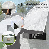 Gazebo Accessories 12' x 20' Universal Winter Cover for Hardtop Gazebos,Enclosed Cover with Sidewalls and Mesh Windows Waterproof（White by domi domi outdoor living