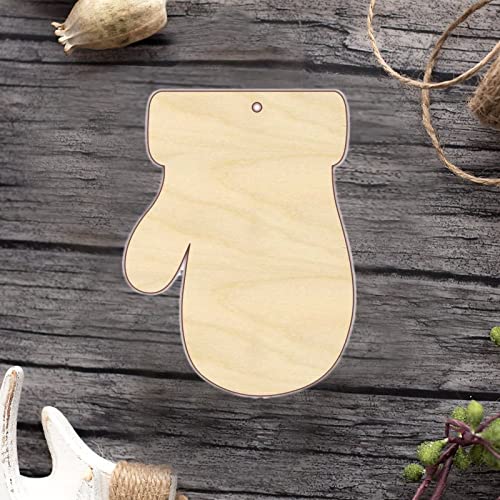 Mitten Wood Craft,Unfinished Wooden Cutout Art,DIY Wood Sign, Inspirational Farmhouse Wall Plaque,Rustic Home Decor for Bedroom Living Room Wall Arupkeer