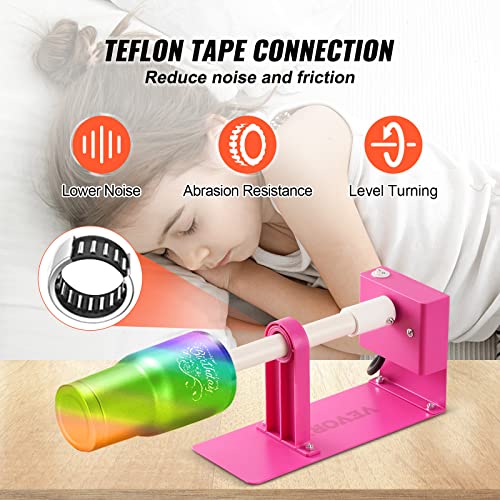 VEVOR Cup Turner for Crafts Tumbler, Tumbler Turner DIY Glitter Epoxy Resin Tumblers, Epoxy Pen Turner Attachment with Silent UL Motor Two-Way VEVOR