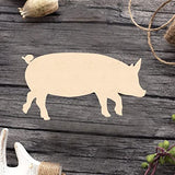 Pig Wood Craft Unfinished Wooden Cutout Art DIY Wooden Sign Inspirational Wall Plaque Rustic Wood Home Wall Decor for Office Bedroom Living Room Home Arupkeer