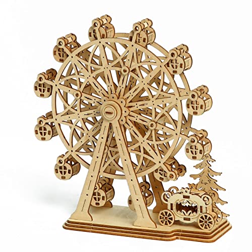 bennama 3D Wooden Puzzles Ferris Wheel Model Kits, Brainteaser and Puzzle for Christmas/Birthday,Gifts for Adults and Teens to Build Combination - WoodArtSupply