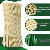 DLOnline 150Pcs Wooden Dowel Rods Wood Sticks - 1/4 x 12 Inch Unfinished Bamboo Sticks Precut Dowels for Crafts and DIY DLOnline
