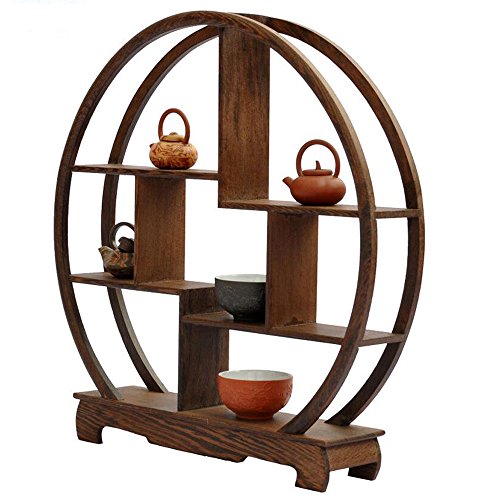 NWFashion Chinese Wooden Rosewood Display Stand Decoration 11" Curio Cabinets Shelf (4) NWFashion