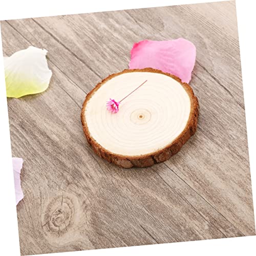EXCEART 5pcs Wood Cutout Ornament Wood Ornament Wood Slices for Wedding Unfinished Wood Kit Circles Crafts Wedding Centerpiece Wood Shapes Pole Wrap EXCEART