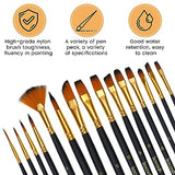 Acrylic Paint Brushes Set 15 Pieces, Nylon Bristle Paintbrushes for Acrylic Painting, Oil and Watercolor Brushes for Body Face Rock Canvas Jsocoah