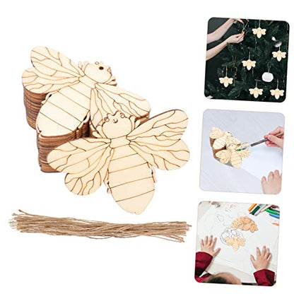 SEWACC 50 Sets Chrysanthemum on Blank Wood Chip Wood Cutouts Ornaments Summer Tree Ornaments Unfinished Wood Slices DIY Spring Decor for Home Wood