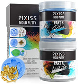 Mold Putty Silicone Mold Making Kit, Super Easy 1:1 Mix Mold Putty, 7/8 Lb (400 Grams), Makes Strong Reusable Silicone Molds Pixiss