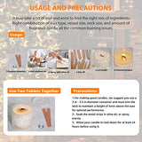 Ziosxin 100pcs Smokeless Cherry Wood Candle Wicks, Long Lasting Flame, Easily Burn, Natural Candle Cores with Stand and Glue Dot, Warning Label for Ziosxin