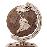Eco Wood Art 3D Puzzle Globe Brown EWA Eco-Wood-Art
