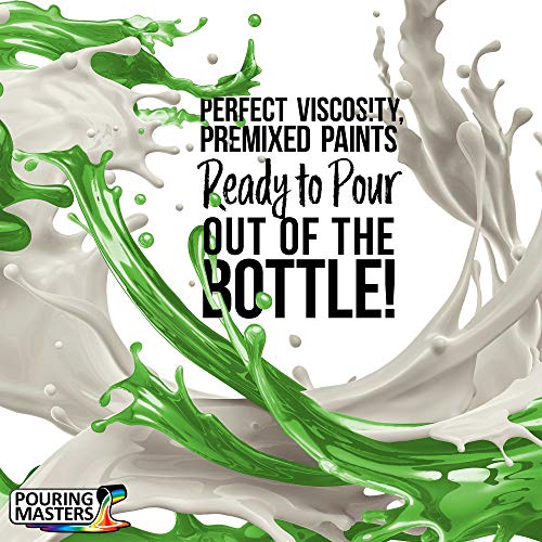 U.S. Art Supply Pouring Masters 8 Color Ready to Pour Acrylic Pouring Paint Set - Premium Pre-Mixed High Flow 2-Ounce Bottles - for Canvas, Wood, - WoodArtSupply