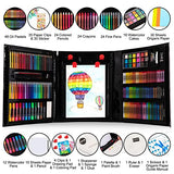 Art Supplies, 272 Pack Art Set Drawing Kit for Girls Boys Teens Artist, Deluxe Gift Art Box with Trifold Easel, Origami Paper, Coloring Book, Drawing POPYOLA