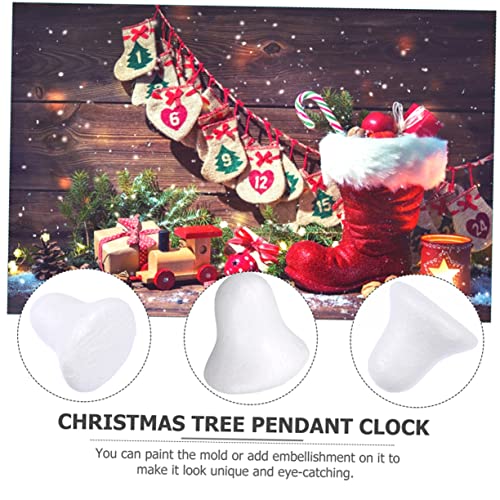 KALLORY 160 pcs Ring The Bell Unfinished Christmas Hanging Pendant Model Hanging Bell Graffiti Lovely Christmas Pendants Decorations for Home KALLORY