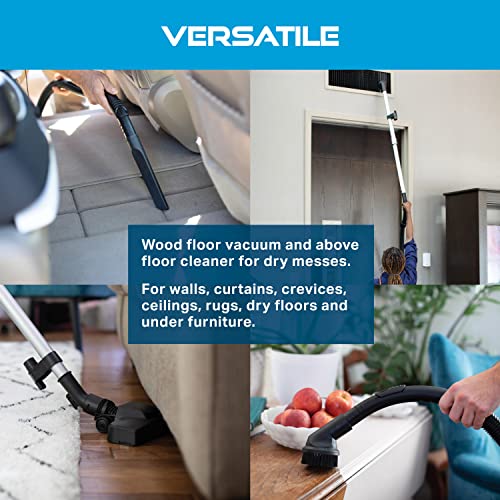 Powr-Flite Newton Compact Vacuum Cleaner Canister with HEPA Filtration, Portable Vacuum for Hardwood Floors and Rugs, PV610-Q10-U Powr-Flite