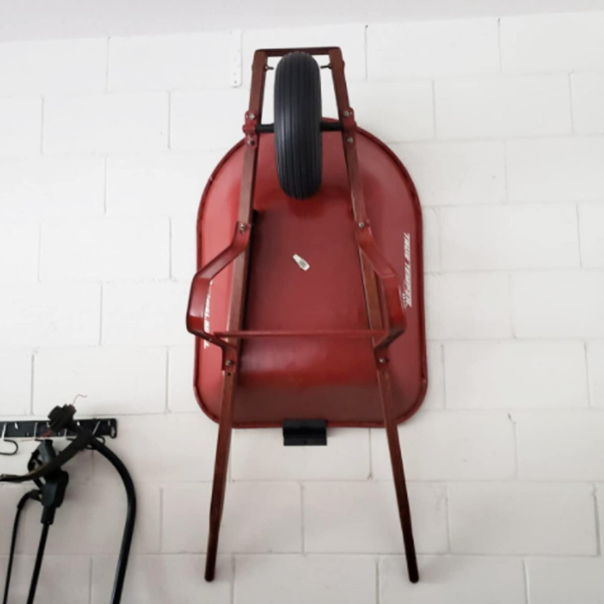 Ladder hooks for garage storage,Ladder hanger Garage organization- Wall Mount Wheelbarrow hanger, Patio Furniture, Chair & Ladder - garage wall Lusheer