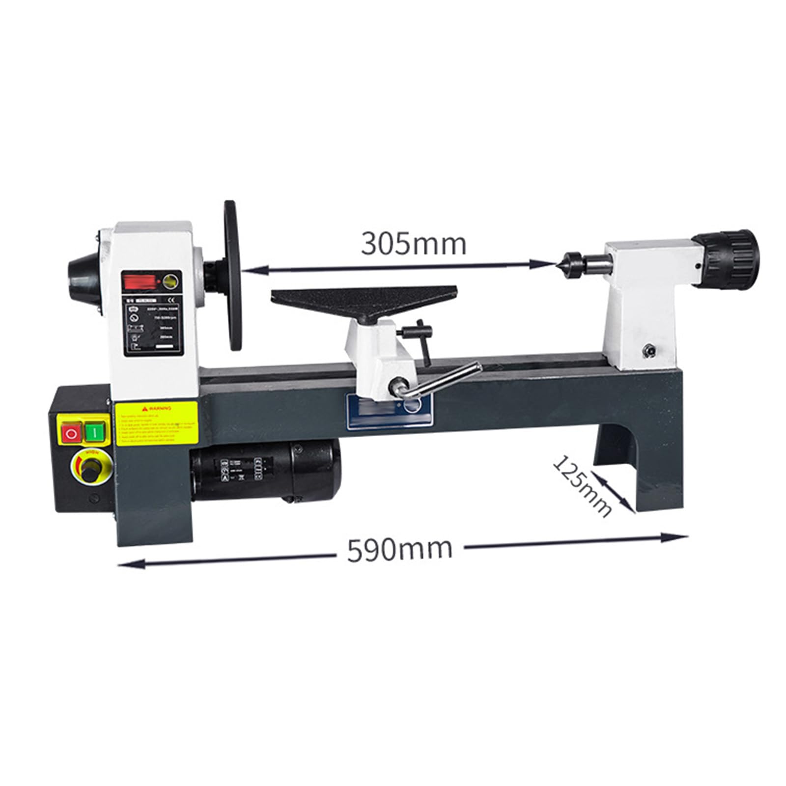 KHZKHC Benchtop Wood Lathe, Pearl Drilling Machine Driller, Mini Lathe Beads Polisher Machine, Faceplate Diameter 75mm, Top Distance 305mm, for Shell - WoodArtSupply