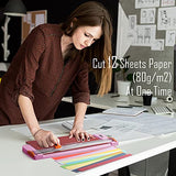 Firbon A4 Paper Cutter 12 Inch Titanium Straight Paper Trimmer with Side Ruler for Scrapbooking Craft, Paper, Coupon, Label, Cardstock(Pink) Firbon