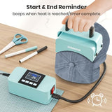 JESIMAIK Hat Press, Heat Press Machine for Caps with 3.15"×5.5" Curved Heating Element & Silicone Platen - No Crease, LCD Digital Temperature & Timer JESIMAIK