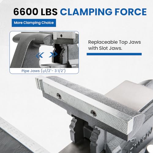 Forward CR40A-4.5In Bench Vise 210 Degrees Swivel Base Heavy Duty with Anvil (4 1/2") Forward