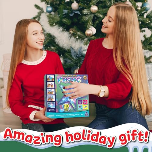 PRISMIC Make Your Own 3D Star Light Art & Craft Kit - Unique Gifts for 8 + Year Old Girls & Boys - Fun Crafts for Girls 8-12, DIY Kits for Kids Ages PURPLE LADYBUG