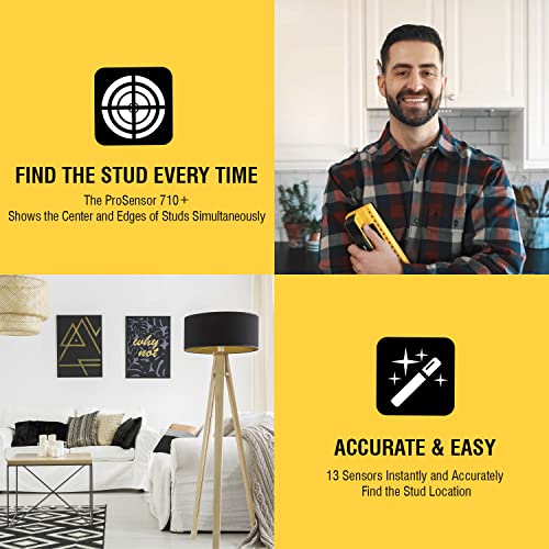 Franklin Sensors 710 Professional Stud Finder with 13-Sensors Wood & Metal Stud Detector/Wall Scanner, Made in the USA Prosensor