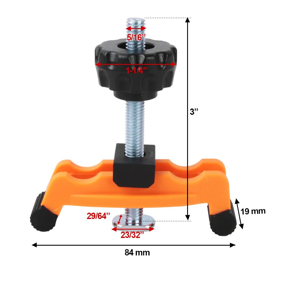 O'skool Multi-Positionable T-Track Hold Down Clamp Kit for CNC Router Clamp, Metalworking and Woodworking T-Slot T-Track Clamp,2 Pack - WoodArtSupply