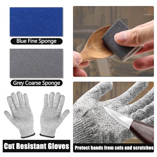 VIBRATITE Wood Carving Tools Set - Wood Carving Kit with Detail Wood Knife, Woodworking Whittling Kit for Beginners, DIY VIBRATITE