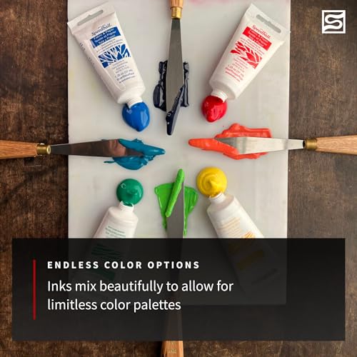 Speedball Fabric Block Printing Ink, 2.5-Ounce, Black Speedball