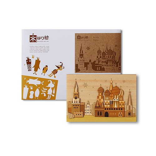 KINOWA Wooden Art Kit Kiharie Moscow Made in Japan KINOWA