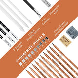 YunQiDeer Drawing Pencils, Art Supplies Sketch Pencils Kit for Kids Adults, Professional Charcoal Sketching Graphite Art Pencils Set YunQiDeer