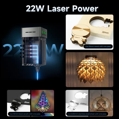 Creality Laser Engraver, 22W Laser Cutter with Air Assist, 120W High Accuracy Laser Engraving Machine, DIY CNC Machine and Laser Engraver for Wood