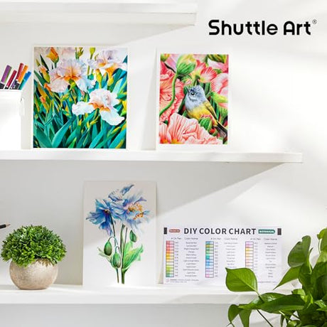 Shuttle Art 36 Colored Pencils, Botanical Themed Colored Pencils for Adult Coloring, Soft Core Color Pencils, Coloring Pencils for Adults Kids Shuttle Art