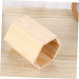 KALLORY 2 Pcs Wood Pencil Stand Silverware Holder Wood Boxes for Crafts Wood Pencil Rack Unfinished Pencil Holder to Paint Wood Pencil Cup Makeup KALLORY