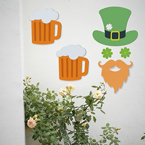 Beer Mug Shape Wood Tankard Wood Unfinished Ornaments for St. Patrick's Day Christmas Wedding Birthday Party Thanksgiving Day Home Ornament 12Pcs. - WoodArtSupply