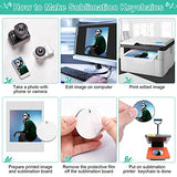 120Pcs Sublimation Keychain Blanks Bulk, DIY MDF 4 Shape Sublimation Blank Keychain with Keyrings, unisex-adult Double-Sided Printed Heat Transfer Acejoz