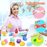 FLY2SKY 45Pcs Mochi Squishy Toys Mini Squishies Kawaii Animal Squishies Party Favors for Kids Cat Panda Unicorn Squishy Novelty Stress Relief Toys FLY2SKY