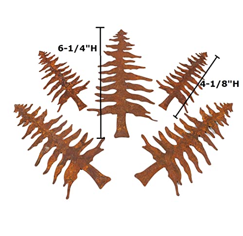 Group of 10 Assorted Rusty Pine Tree Cutouts for Christmas Decorating and Primitive Displays by Factory Direct Craft Factory Direct Craft