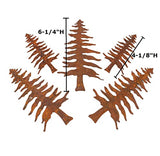 Group of 10 Assorted Rusty Pine Tree Cutouts for Christmas Decorating and Primitive Displays by Factory Direct Craft Factory Direct Craft