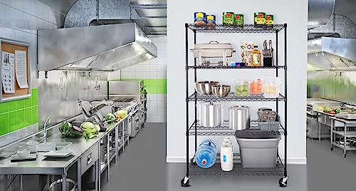 Seville Classics UltraDurable Heavy Duty NSF Solid Steel Wire Rack Storage Unit, Organizer for Garage, Warehouse, Office, Restaurant, Classroom, Seville Classics