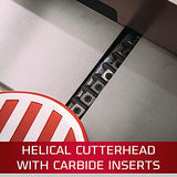 JET 6-Inch Long Bed Wood Jointer, Helical Head, 1Ph 115/230V (JJ-6HHDX) Jet