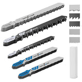 20 Piece Jigsaw Blades Set Assortment of Professional T-Handle Jig Saw Blade Kits Multi-Purpose Jig Saw Blades Replacement Set for Wood Pruning, Vin Beauty