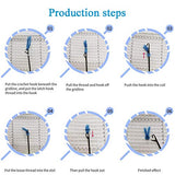 Latch Hook Rug Kits for Adults Kids DIY Rug Crochet Yarn Kits Tapestry Kits Butterfly Rug Making Kits with Printed Canvas Carpet Needlework Doormat WJKYR