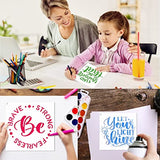 Word Stencils for Painting On Wood Sign Canvas Fabric, Reusable Welcome Farmhouse Burning Inspirational Art Craft Paint Stencil for Shirt Family Pkqon